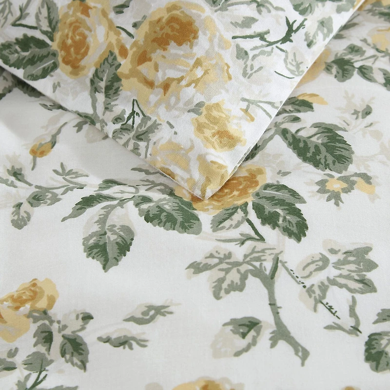 Laura Ashley Roses Sateen Duvet Cover Set