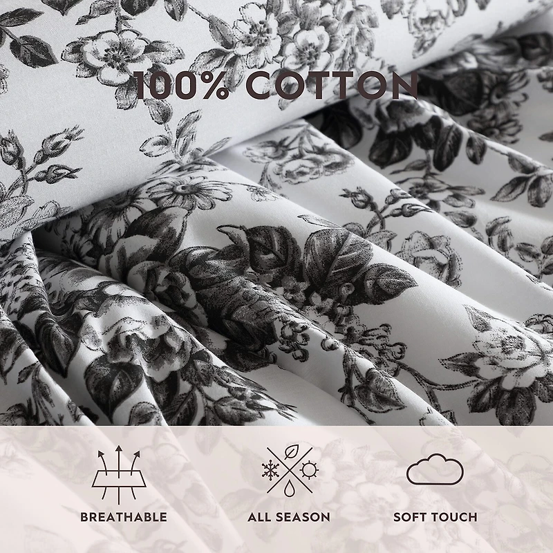 Laura Ashley Toile Delight Midweight Comforter Set