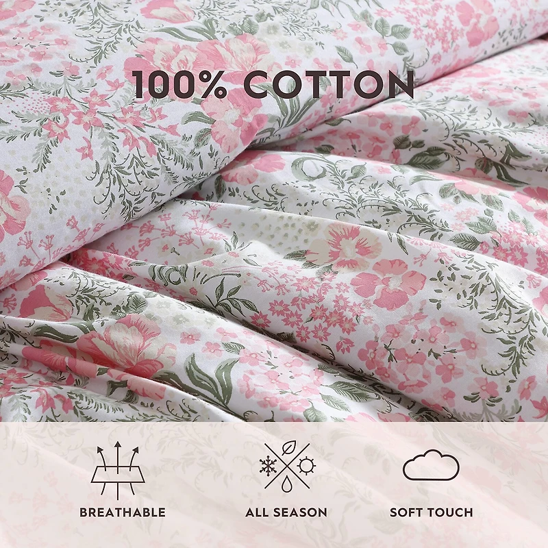 Laura Ashley Heather Garden Midweight Comforter Set