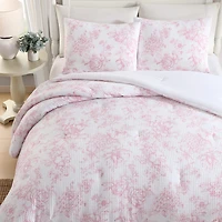Laura Ashley Delphine Poly Waffle Midweight Comforter Set
