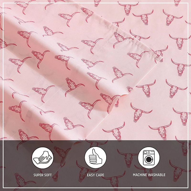 Wrangler Steer Skulls Sheet Set