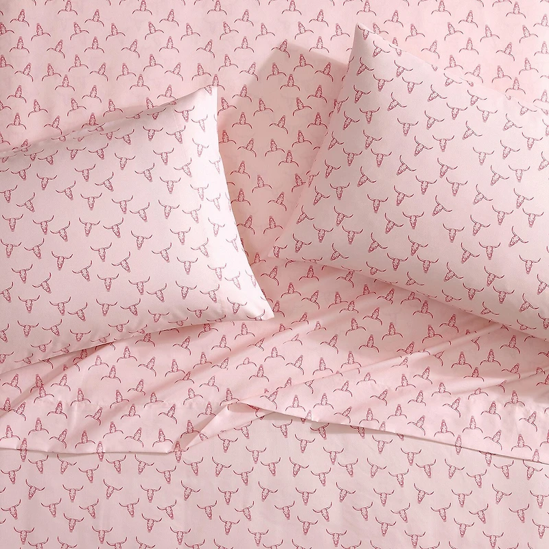 Wrangler Steer Skulls Sheet Set