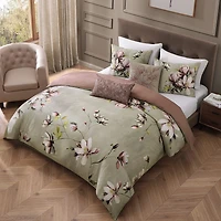 Bebejan Purple Lilies 5-pc. Midweight Reversible Comforter Set
