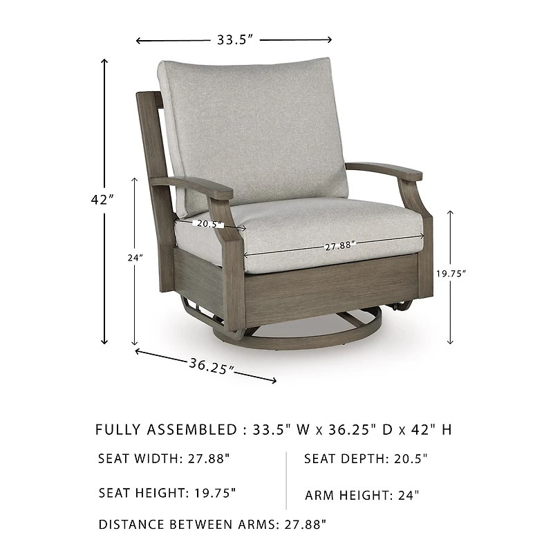 Signature Design by Ashley Raleigh Ranch Outdoor Swivel Glider Chair with Cushion