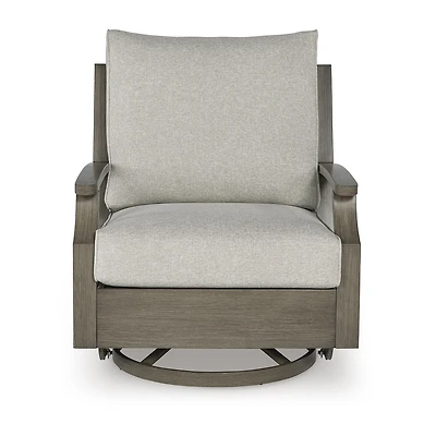 Signature Design by Ashley Raleigh Ranch Outdoor Swivel Glider Chair with Cushion