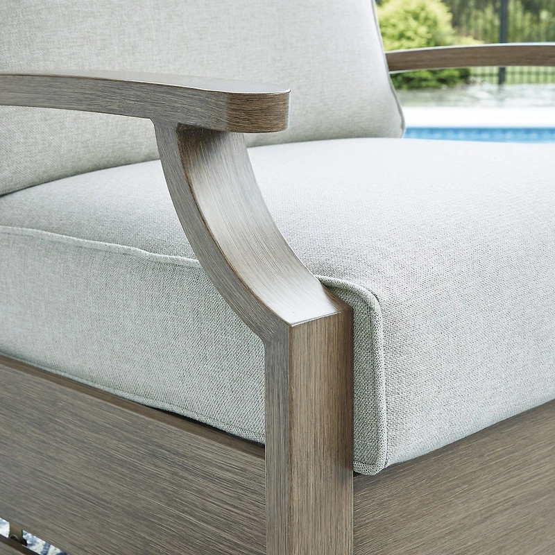 Signature Design by Ashley Raleigh Ranch Outdoor Swivel Glider Chair with Cushion