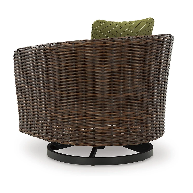 Signature Design by Ashley Hoquiam Outdoor Swivel Lounge Chair with Cushion