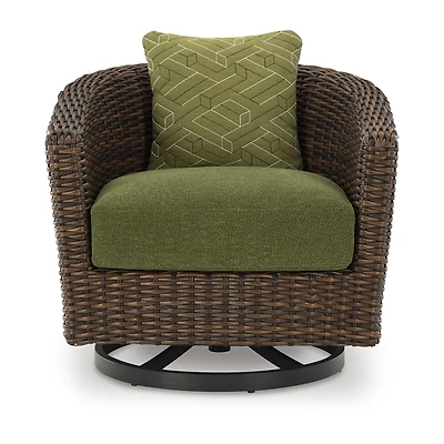 Signature Design by Ashley Hoquiam Outdoor Swivel Lounge Chair with Cushion