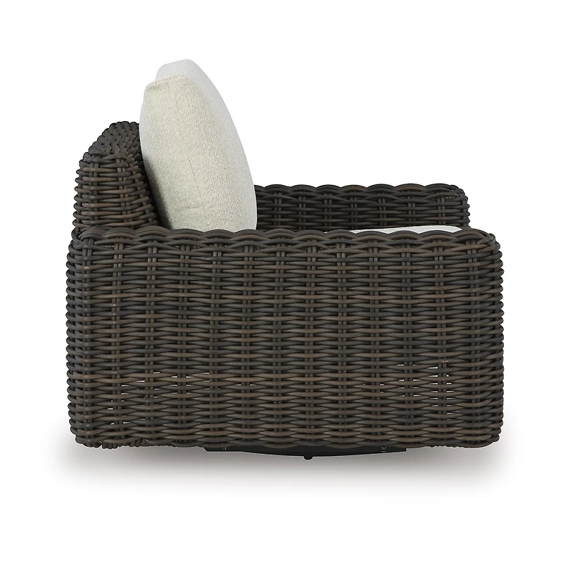 Signature Design by Ashley King 40" Outdoor Track-Arm Swivel Lounge Chair