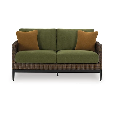 Signature Design by Ashley Hoquiam Outdoor Loveseat with Cushion