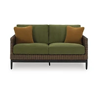 Signature Design by Ashley Hoquiam Outdoor Loveseat with Cushion
