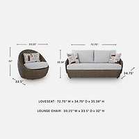 Signature Design by Ashley Carlinville 3-Piece Outdoor Conversation Set