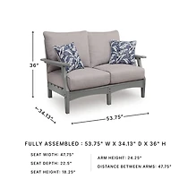Signature Design by Ashley Long Beach Outdoor Loveseat with Cushion