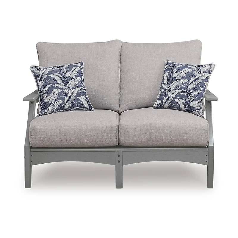 Signature Design by Ashley Long Beach Outdoor Loveseat with Cushion