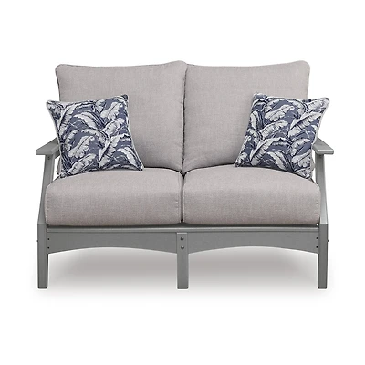 Signature Design by Ashley Long Beach Outdoor Loveseat with Cushion