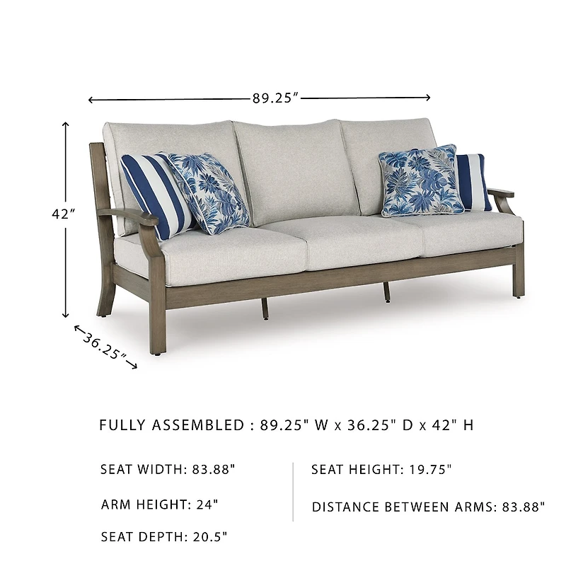 Signature Design by Ashley Raleigh Ranch Outdoor Sofa with Cushion