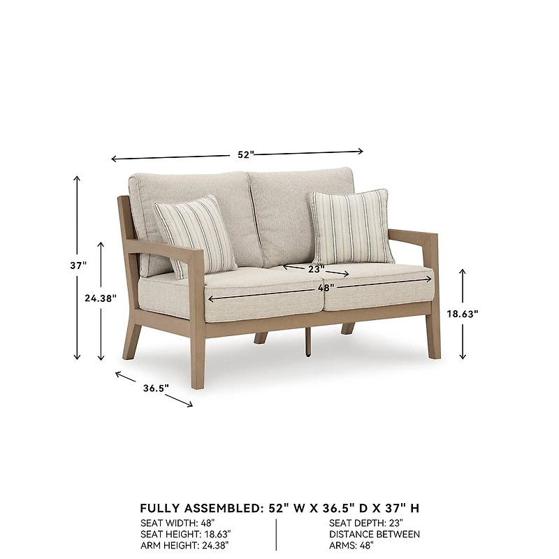 Signature Design by Ashley Hancock Outdoor Loveseat with Cushion