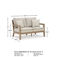 Signature Design by Ashley Hancock Outdoor Loveseat with Cushion