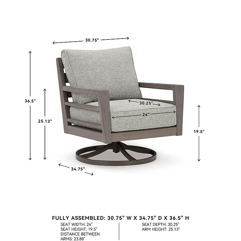 Signature Design by Ashley Hilo Outdoor Swivel Lounge Chair