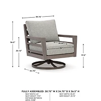 Signature Design by Ashley Hilo Outdoor Swivel Lounge Chair