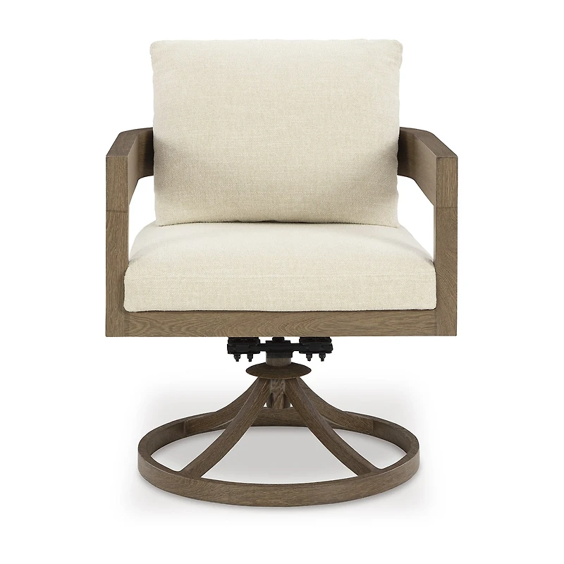 Signature Design by Ashley Severn Outdoor Swivel Dining Chair with Cushion (Set of 2)