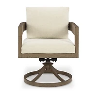 Signature Design by Ashley Severn Outdoor Swivel Dining Chair with Cushion (Set of 2)