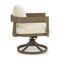 Signature Design by Ashley Severn Outdoor Swivel Dining Chair with Cushion (Set of 2)