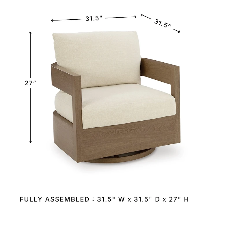 Signature Design by Ashley Severn Outdoor Swivel Glider Chair with Cushion