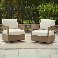 Signature Design by Ashley Severn Outdoor Swivel Glider Chair with Cushion