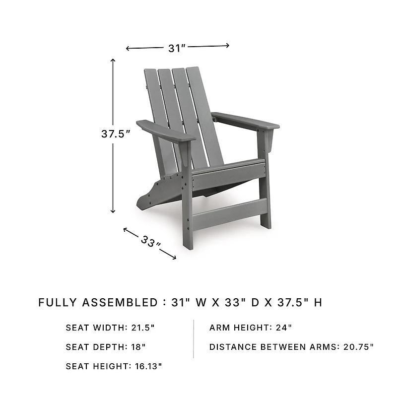 Signature Design by Ashley Long Beach Adirondack Chair