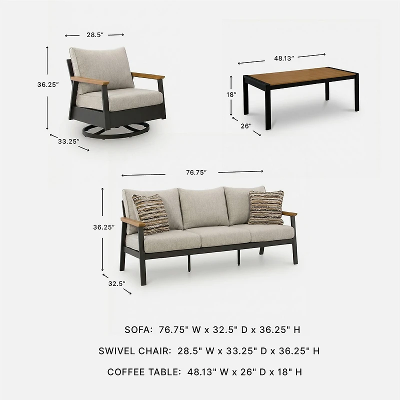 Signature Design by Ashley Carmel 4-Piece Outdoor Conversation Set