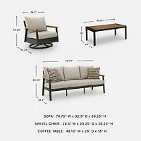 Signature Design by Ashley Carmel 4-Piece Outdoor Conversation Set