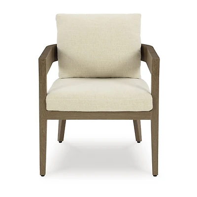 Signature Design by Ashley Severn Outdoor Dining Arm Chair with Cushion (Set of 2)