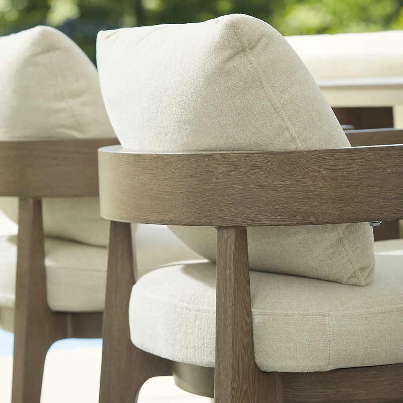 Signature Design by Ashley Severn Outdoor Dining Arm Chair with Cushion (Set of 2)
