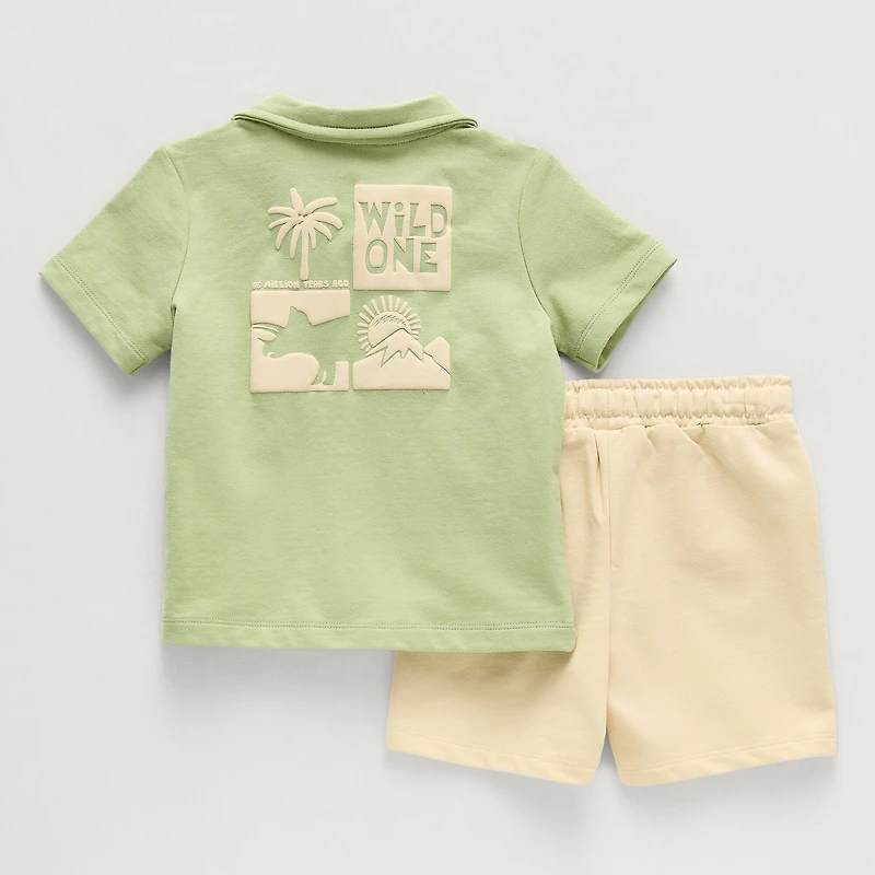 Little Stitch Baby Boys 3-pc. Short Set