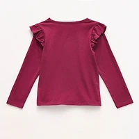 Okie Dokie Toddler & Little Girls Round Neck Long Sleeve T-Shirt