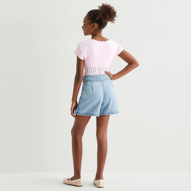 Thereabouts Little & Big Kid Girls High Rise Adjustable Waist Mini Denim Skirt