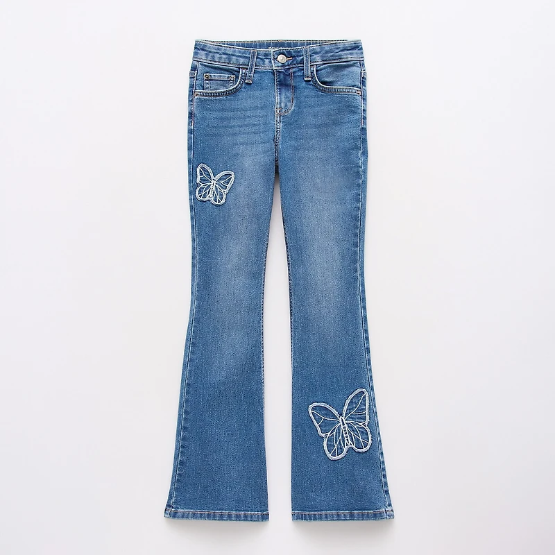 Thereabouts Little & Big Kid Girls Low Rise Flare Leg Jean