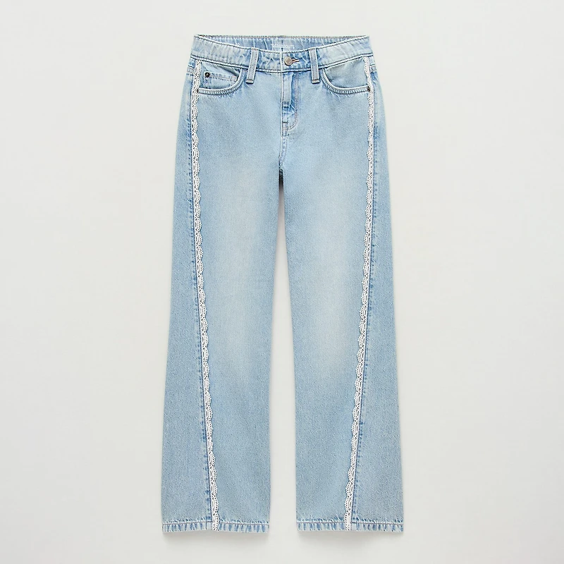 Thereabouts Little & Big Kid Girls Mid Rise Wide Leg Jean