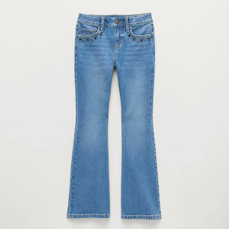 Thereabouts Little & Big Kid Girls Mid Rise Flare Leg Jean