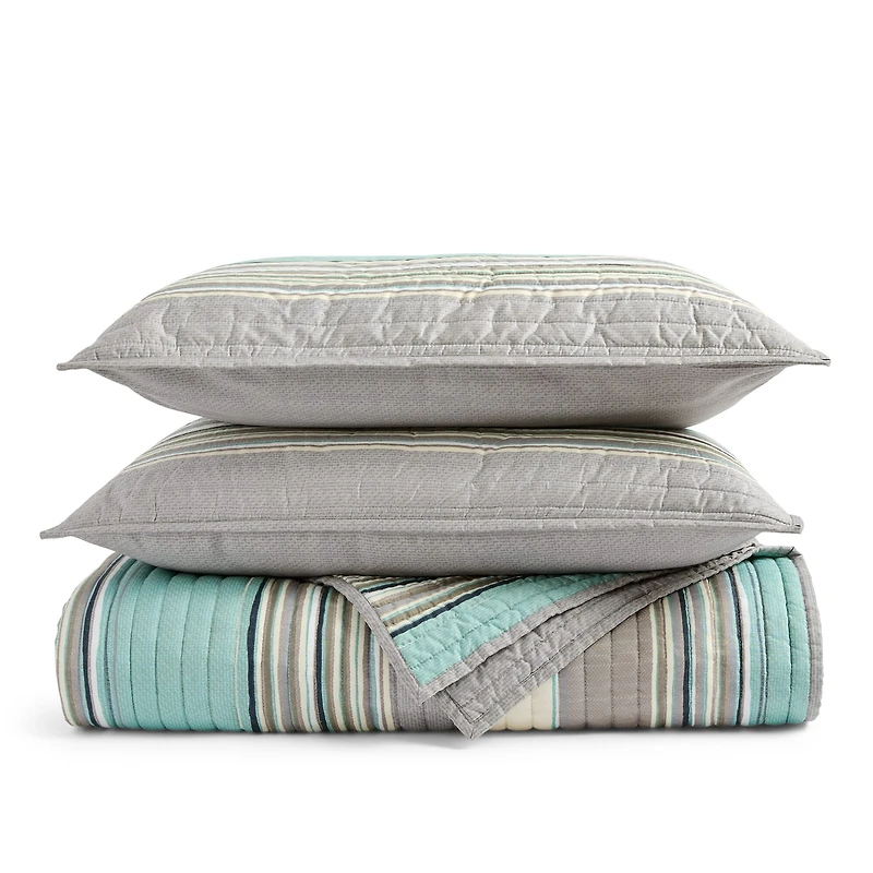 Home Expressions Reagan 3-pc. Stripes Quilt Set