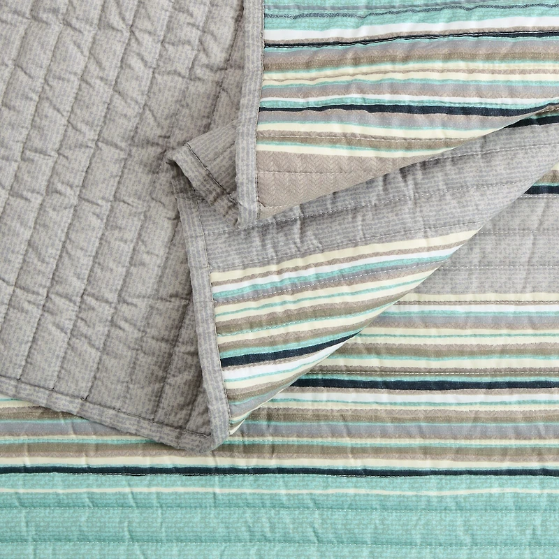 Home Expressions Reagan 3-pc. Stripes Quilt Set