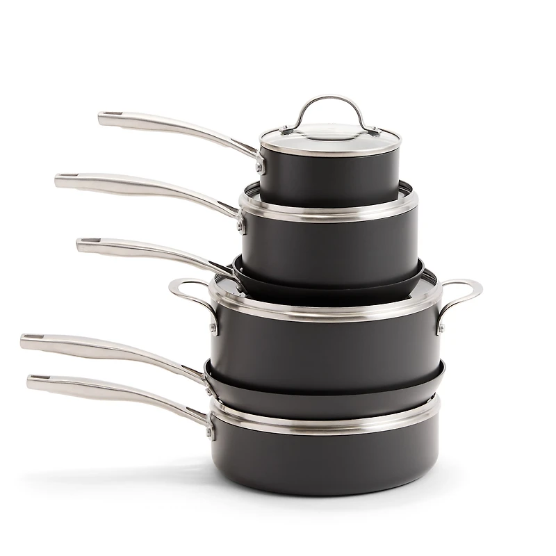Cooks Hard Anodized Titanium Ceramic 10-pc. Cookware Set