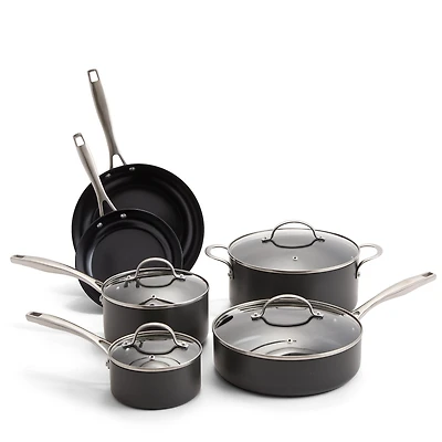 Cooks Hard Anodized Titanium Ceramic 10-pc. Cookware Set