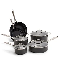 Cooks Hard Anodized Titanium Ceramic 10-pc. Cookware Set