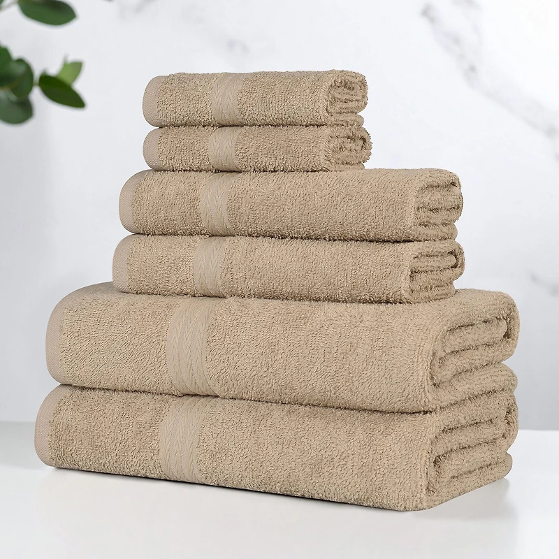 SUPERIOR® Miami Soft Durable Cotton 6-pc. Quick Dry Bath Towel Set