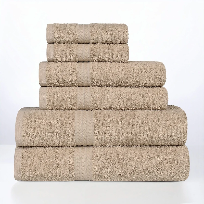 SUPERIOR® Miami Soft Durable Cotton 6-pc. Quick Dry Bath Towel Set