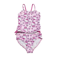 Little Girls Hello Kitty 2-pc. Tankini Set