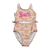 Little Girls Barbie Sleeveless One Piece Swimsuit