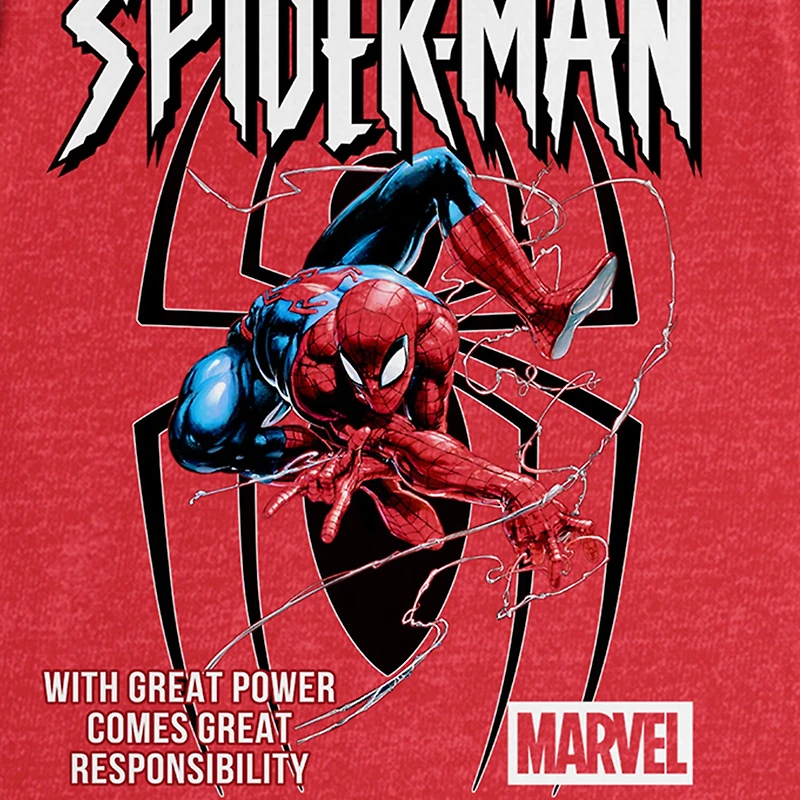 Mens Crew Neck Short Sleeve Regular Fit Spiderman Graphic T-Shirt